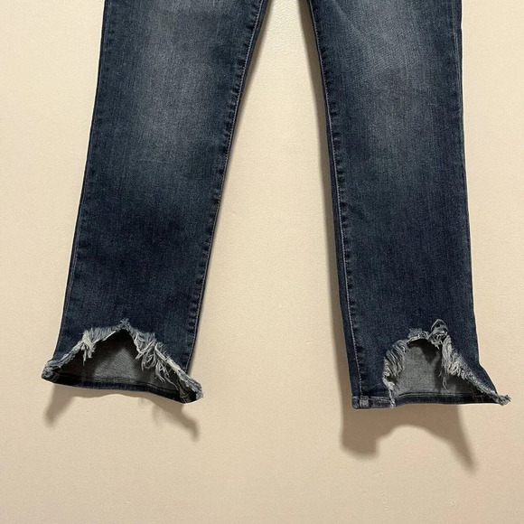 Frame Le High Straight Chewed Hem Blue Jeans Size 28 - Picture 2 of 7
